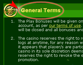 Read terms & conditions before accepting a casino bonus!
