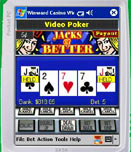 Mobile Video Poker via Winward Casino wireless software